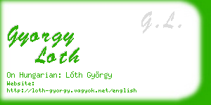 gyorgy loth business card