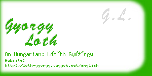 gyorgy loth business card